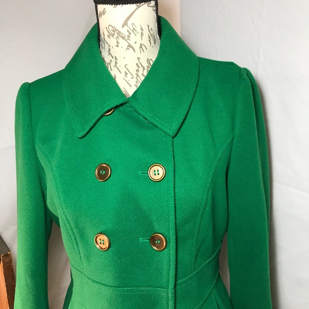 Tailored Kelly Green Peacoat